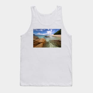 Rocks and clear water on Nudey Beach on Fitzroy Island in Far North Queensland Tank Top